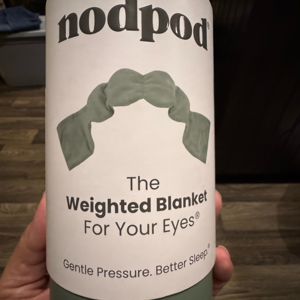 nodpod Sage Green Weighted Eye Blanket for Restful Sleep